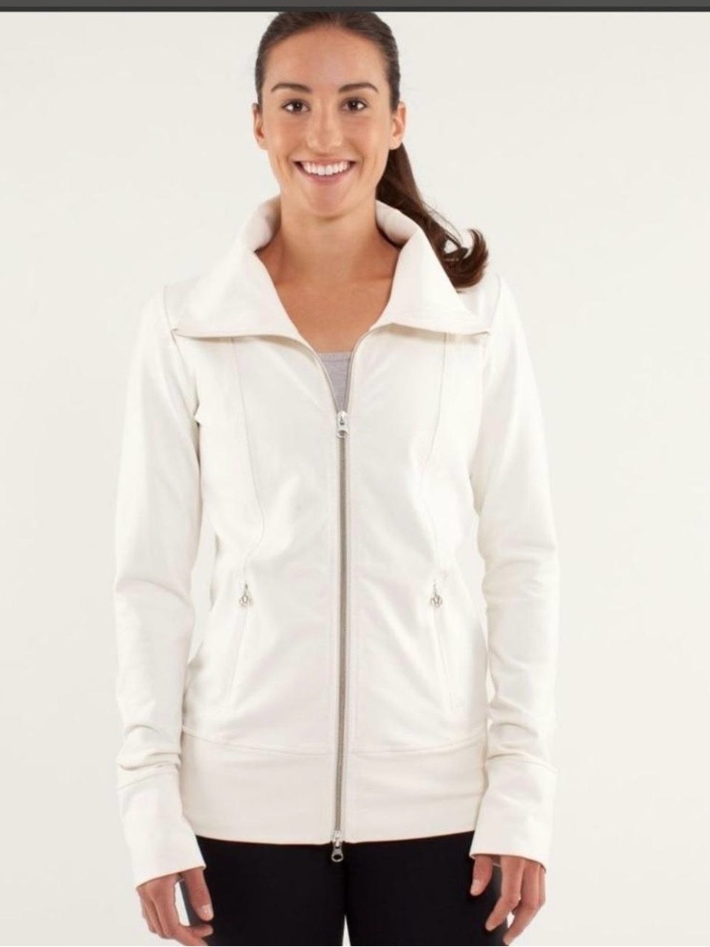 Lululemon Daily Yoga Jacket Womens 4 Polar Cream